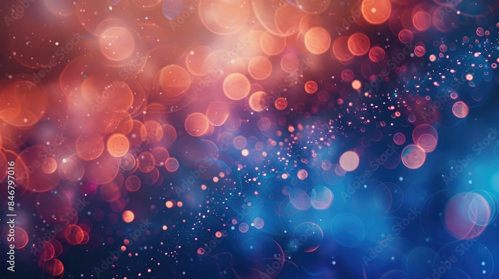 Poster bokeh background with abstract design