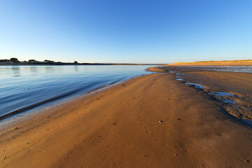 Mouth of the Etel river in Brittany region