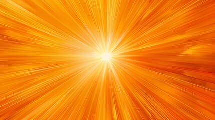Obraz premium Vibrant orange light burst abstract rays on dark background, golden sparkling magical effect