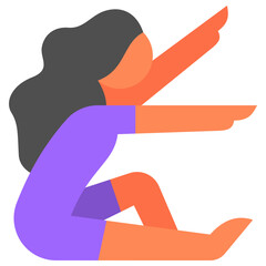 yoga flat icon