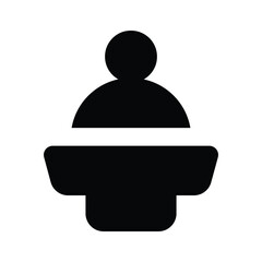 Take a look at this premium icon of presenter, ready to user vector