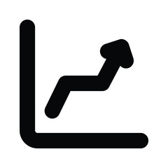 Get this amazing icon of growth chart in trendy style