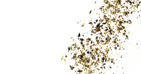 XMAS A gray whirlwind of golden stars. New