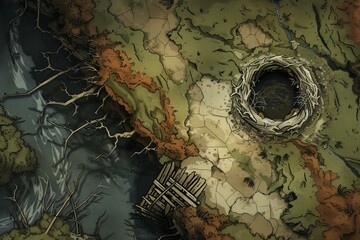 DnD Battlemap Wyvern Nest Battlemap: A detailed map for epic battles - fantasy.