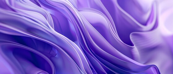 Obraz premium Close Up of Purple and White Fabric Draped and Flowing