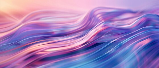 Obraz premium Abstract Wavy Lines in Pink, Purple, and Blue