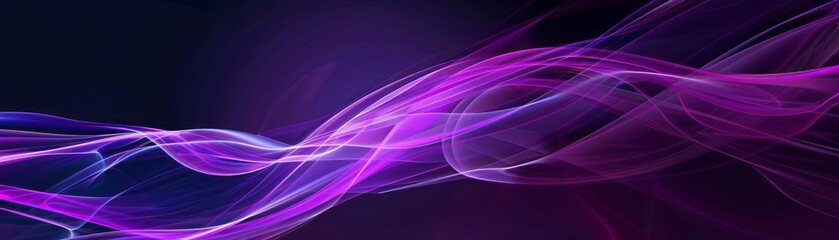 Naklejka premium Abstract Purple And Blue Swirls On Black Background