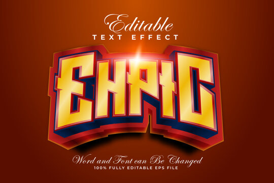 Ehpic 3D editable text effect with laser light