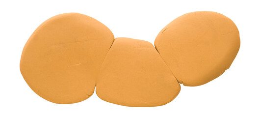 Plasticine is an orange brush isolated on a transparent background.