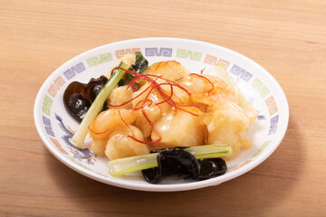 イカの中華　塩あんかけ