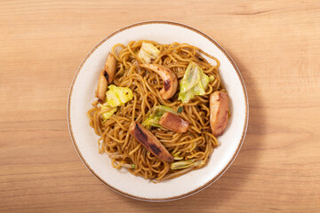 イカ焼きそば　アメリカオオアカイカ　耳