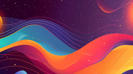 abstract colorful background with waves