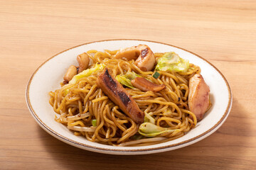 イカ焼きそば　アメリカオオアカイカ　耳