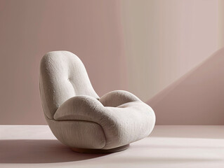 comfy armachair isolated on brown background