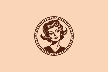 Logo design of a beautiful woman. 
