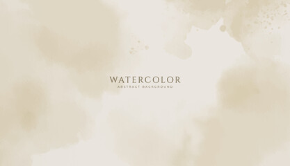 Obraz premium Abstract horizontal watercolor background. Neutral light colored empty space background illustration