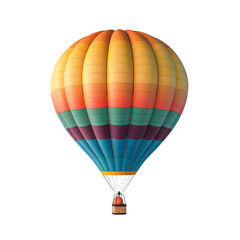 Hot air balloon isolated on white background