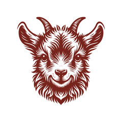 goat head Vector, goat vector illustration, goat head emblem design, Goat silhouette