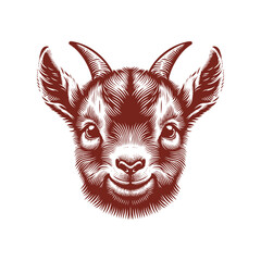goat head Vector, goat vector illustration, goat head emblem design, Goat silhouette