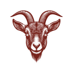 goat head Vector, goat vector illustration, goat head emblem design, Goat silhouette