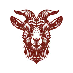 goat head Vector, goat vector illustration, goat head emblem design, Goat silhouette