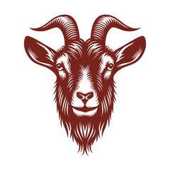 goat head Vector, goat vector illustration, goat head emblem design, Goat silhouette