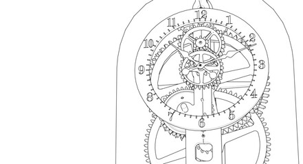 Fototapeta premium clock graphic symbol 3d illustration