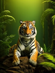 Tiger in the jungle, international tiger day