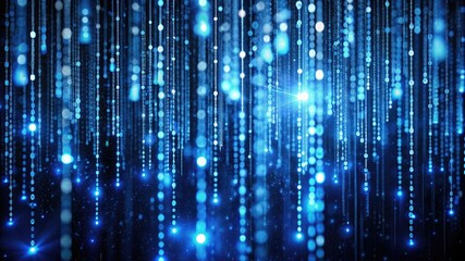  Digital code stream, binary streams in the style of a blue matrix, abstract vertical background