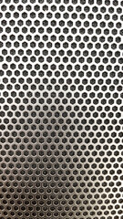 Hexagon metal background with light reflection ideal wallpaper