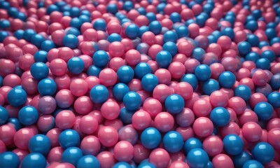 Pink and Blue Bouncy Balls