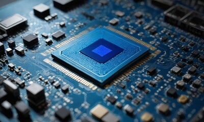 A Blue Chip on a Circuit Board