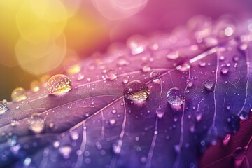 Nighttime Reflections on a Dewy Leaf