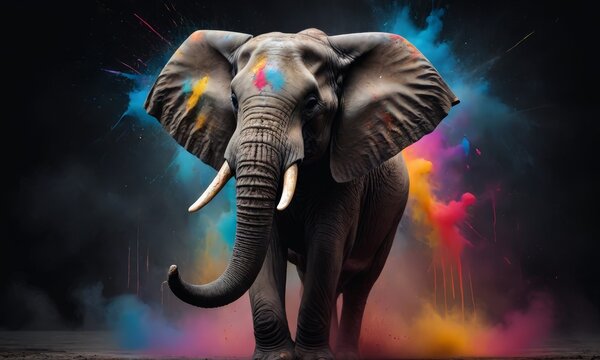 Colorful Elephant, Painted Elephants, Elephanta, Painting Elephans, Colorful Paintings, Elepaint, Elephan, Pink Elephat, Color Paint, Panting Elephats, Elefant, Elehant, Color Eleph, Elepehant.