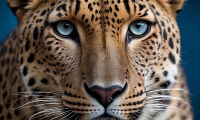 Obraz premium Leopard with Blue Eyes