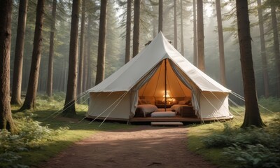 tent in forest