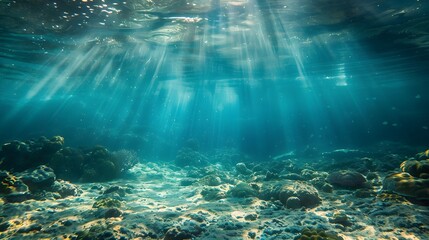Beautiful underwater scenery with various types of fish and coral reefs Generative AI
