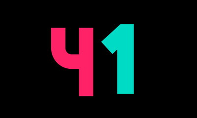 Number Colorful New Trend Modern Logo
