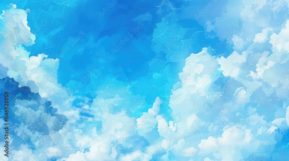 Wall mural Background image with blue sky and clouds for website or artistic design