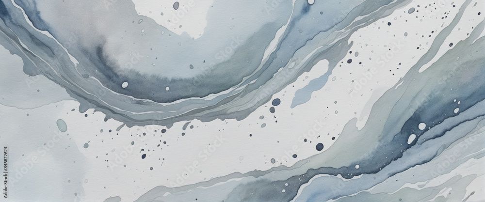 Poster soft and colorful watercolor background with abstract splashes and textures