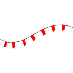 Obraz premium Indonesian Flag Hanging Decoration