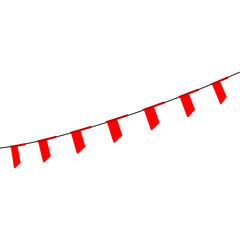 Fototapeta premium Indonesian Flag Hanging Decoration