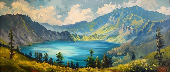 lake in the mountains