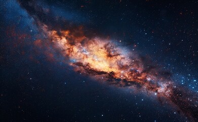 Obraz premium The Milky Way Galaxy: A Cosmic View