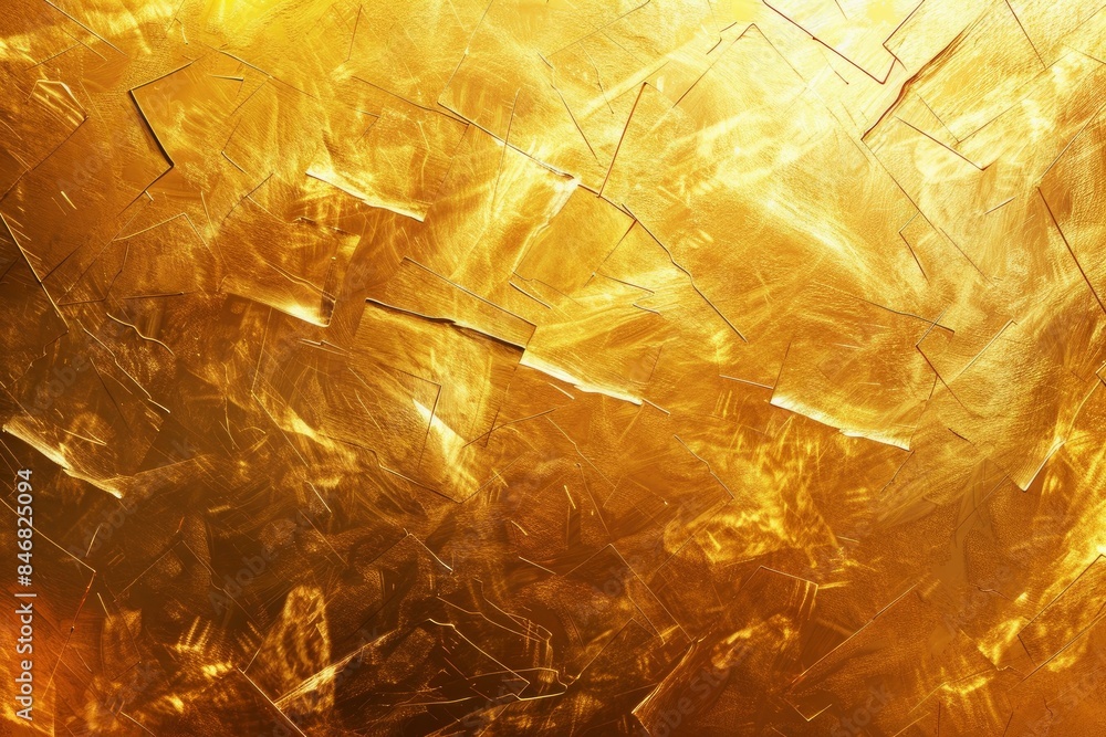 Poster luxurious and opulent seamless golden abstract texture background with shiny metallic surface and vi