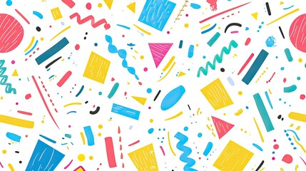 Cute background. colorful line doodle textures. Childish scribble shape background 