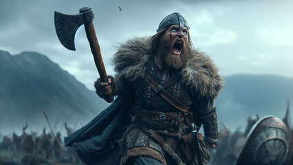 viking at war screaming