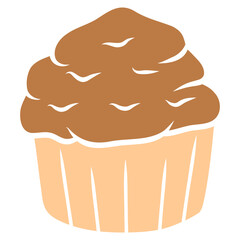 illustration of a cupcake muffin