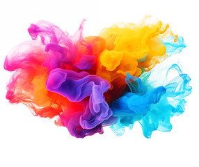 Obraz premium rainbow smoke explosion picture material 