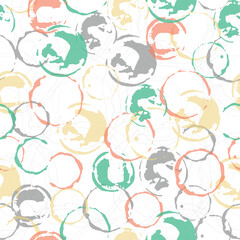 seamless pattern circles abstraction simple bright color print background